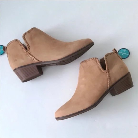 Jack Rogers Suede Ankle Boots Tan Oak Waterproof Layla Booties size 8.5 NEW - Picture 9 of 12